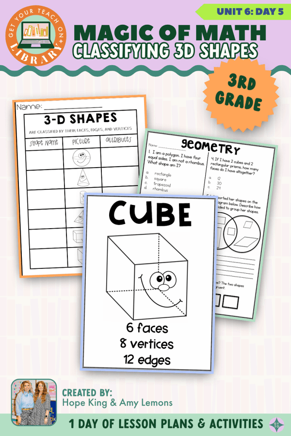 3rd Grade Magic of Math Unit 6 Day 5: Classifying 3D Shapes by Hope King, Amy Lemons and Get Your Teach On