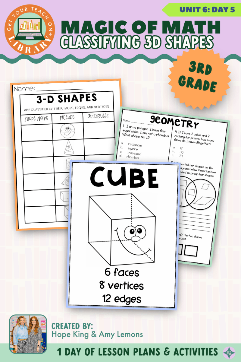 3rd Grade Magic of Math: Unit 6 Day 5 Classifying 3D Shapes - Shop GYTO - Get Your Teach On