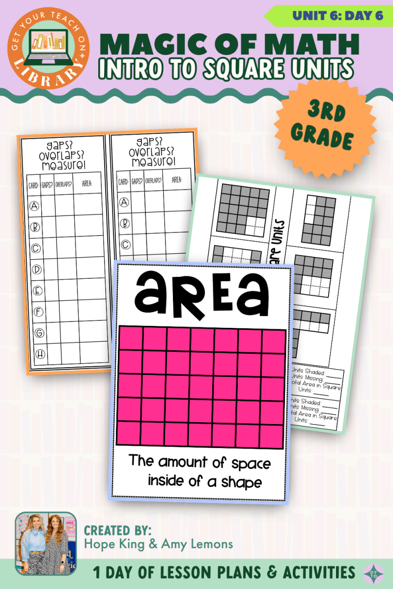 3rd Grade Magic of Math: Unit 6 Day 6 Intro to Square Units - Shop GYTO - Get Your Teach On