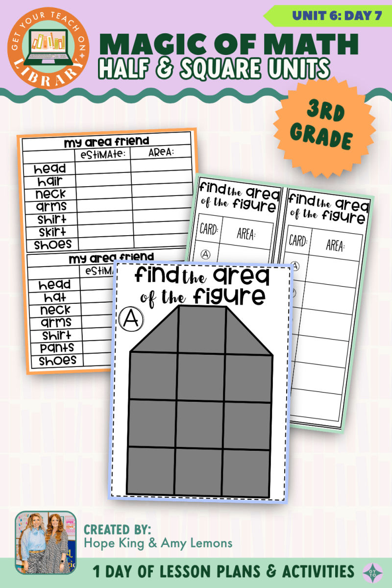 3rd Grade Magic of Math: Unit 6 Day 7 Half and Square Units - Shop GYTO - Get Your Teach On