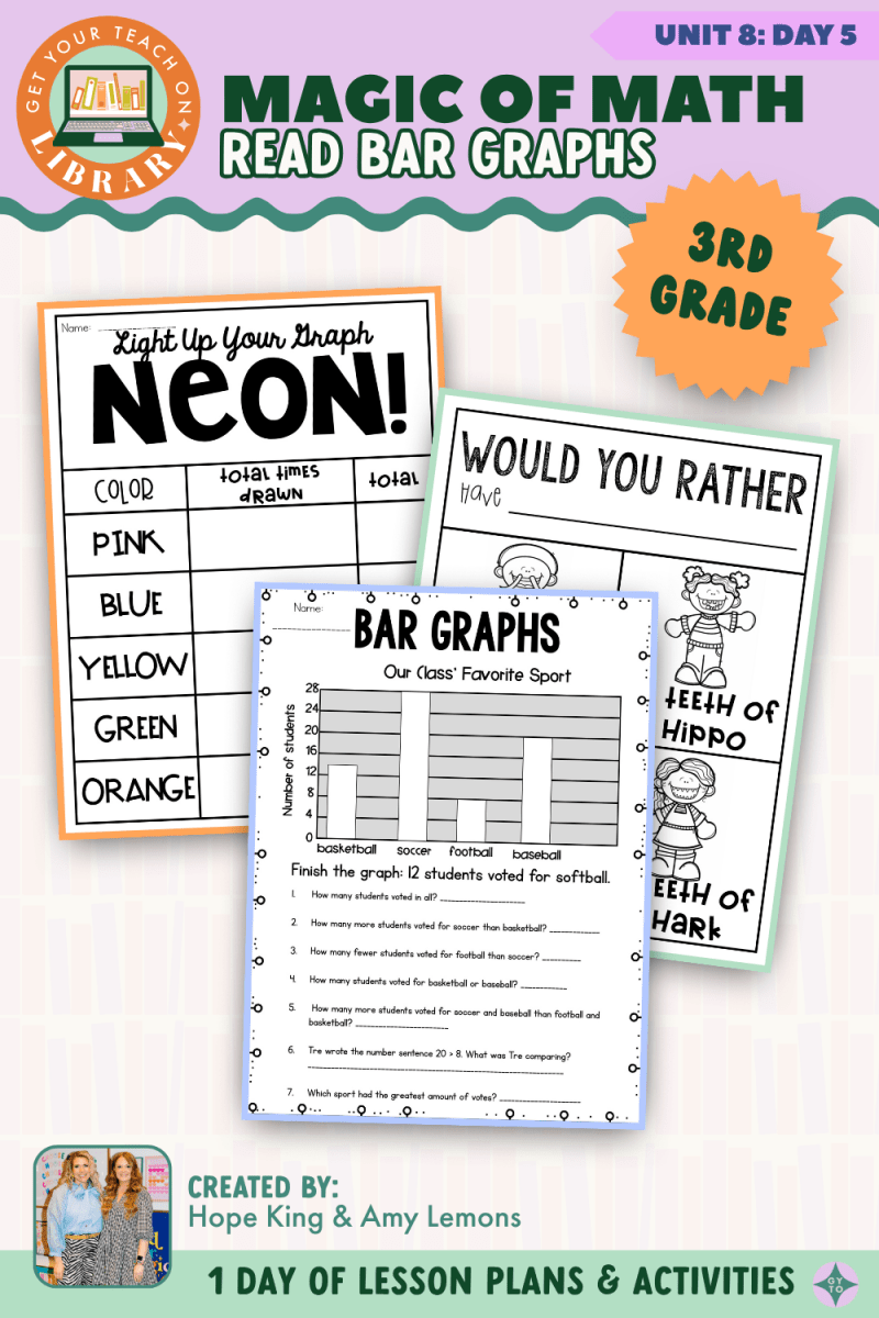3rd Grade Magic of Math: Unit 8 Day 5 Read Bar Graphs - Shop GYTO - Get Your Teach On