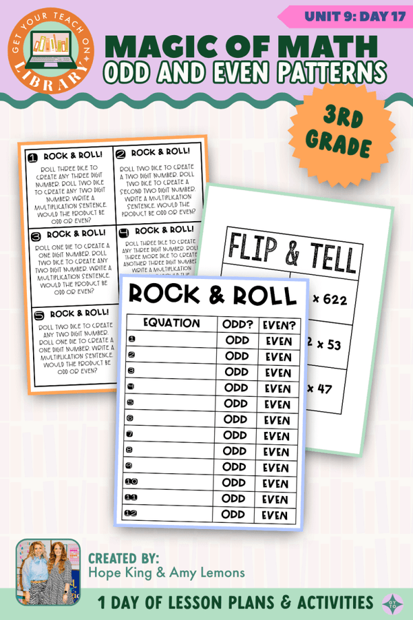 3rd Grade Magic of Math Unit 9 Day 17: Odd and Even Numbers by Hope King, Amy Lemons and Get Your Teach On