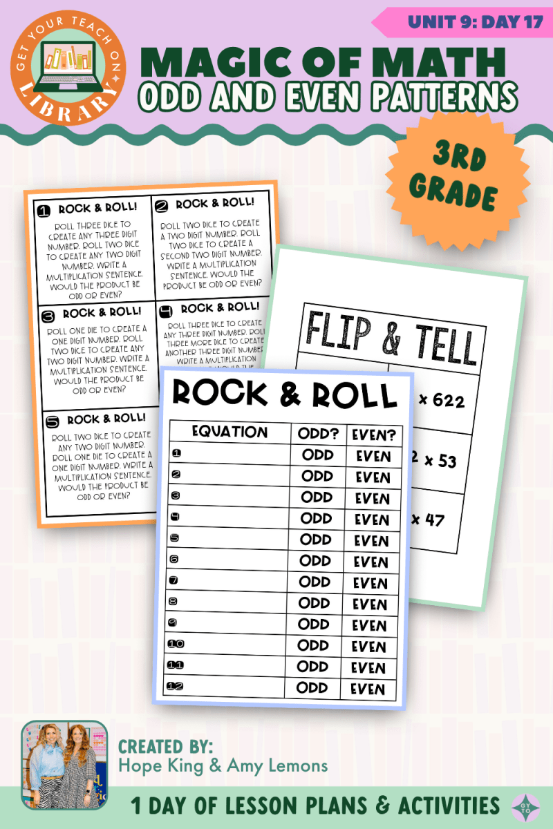 3rd Grade Magic of Math: Unit 9 Day 17 Odd and Even Numbers - Shop GYTO - Get Your Teach On