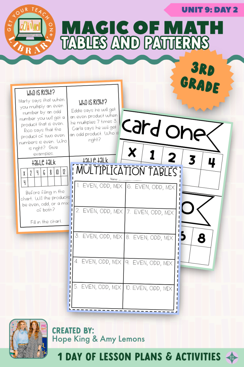 3rd Grade Magic of Math: Unit 9 Day 2 Tables and Patterns - Shop GYTO - Get Your Teach On