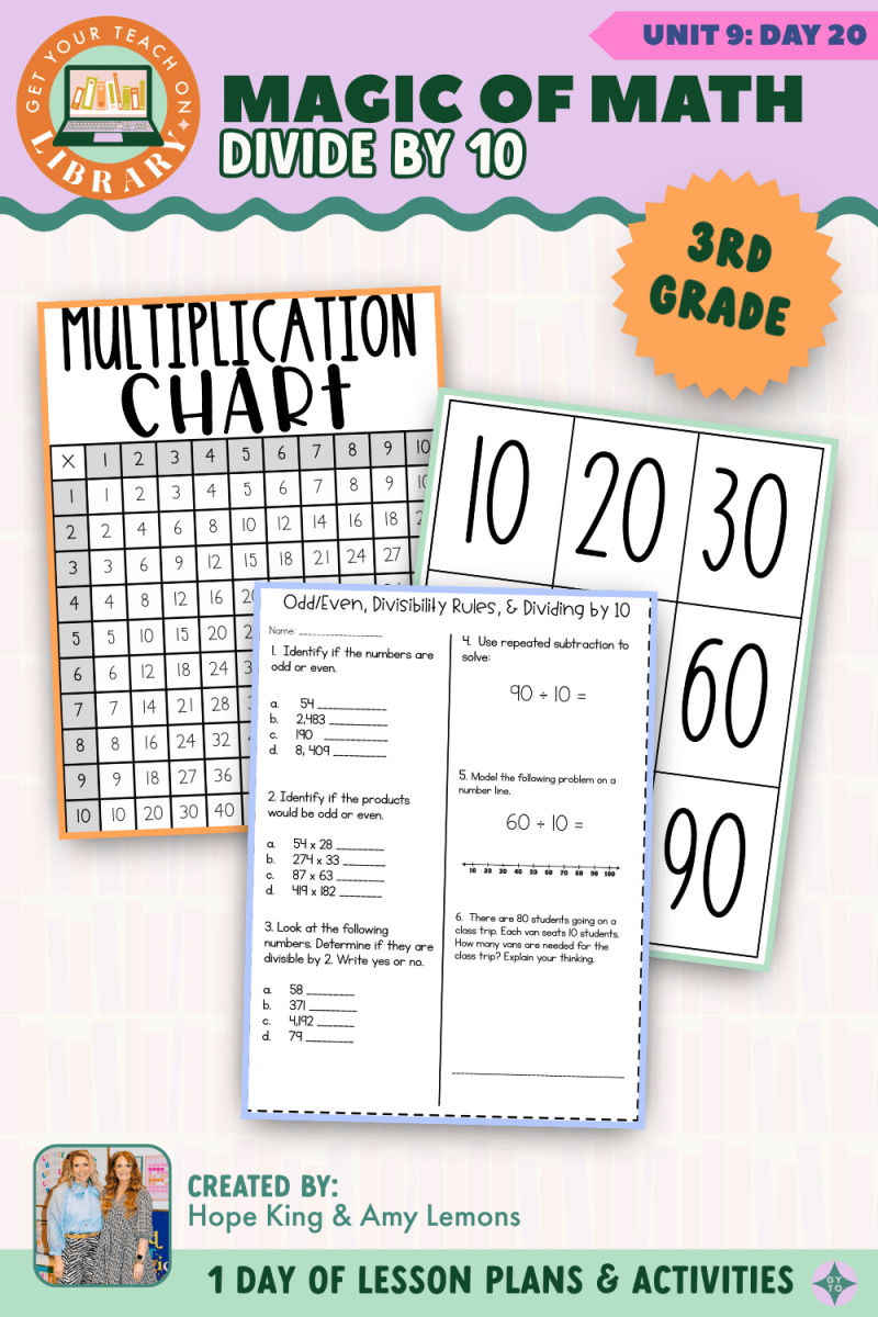 3rd Grade Magic of Math: Unit 9 Day 20 Divide by 10 - Shop GYTO - Get Your Teach On