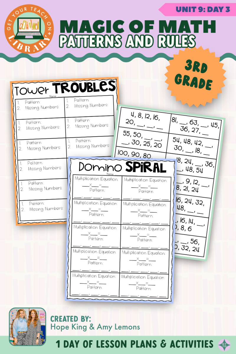3rd Grade Magic of Math: Unit 9 Day 3 Patterns and Rules - Shop GYTO - Get Your Teach On