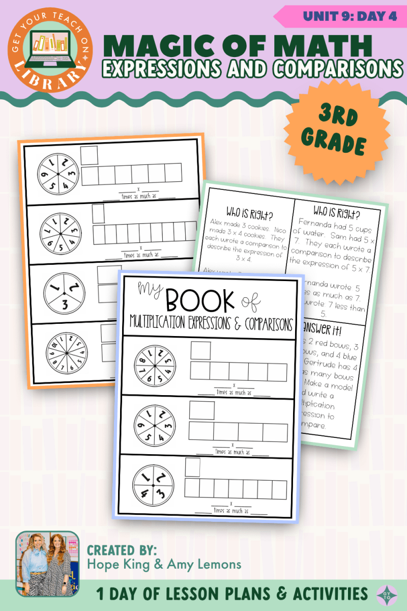 3rd Grade Magic of Math: Unit 9 Day 4 Expressions and Comparisons - Shop GYTO - Get Your Teach On