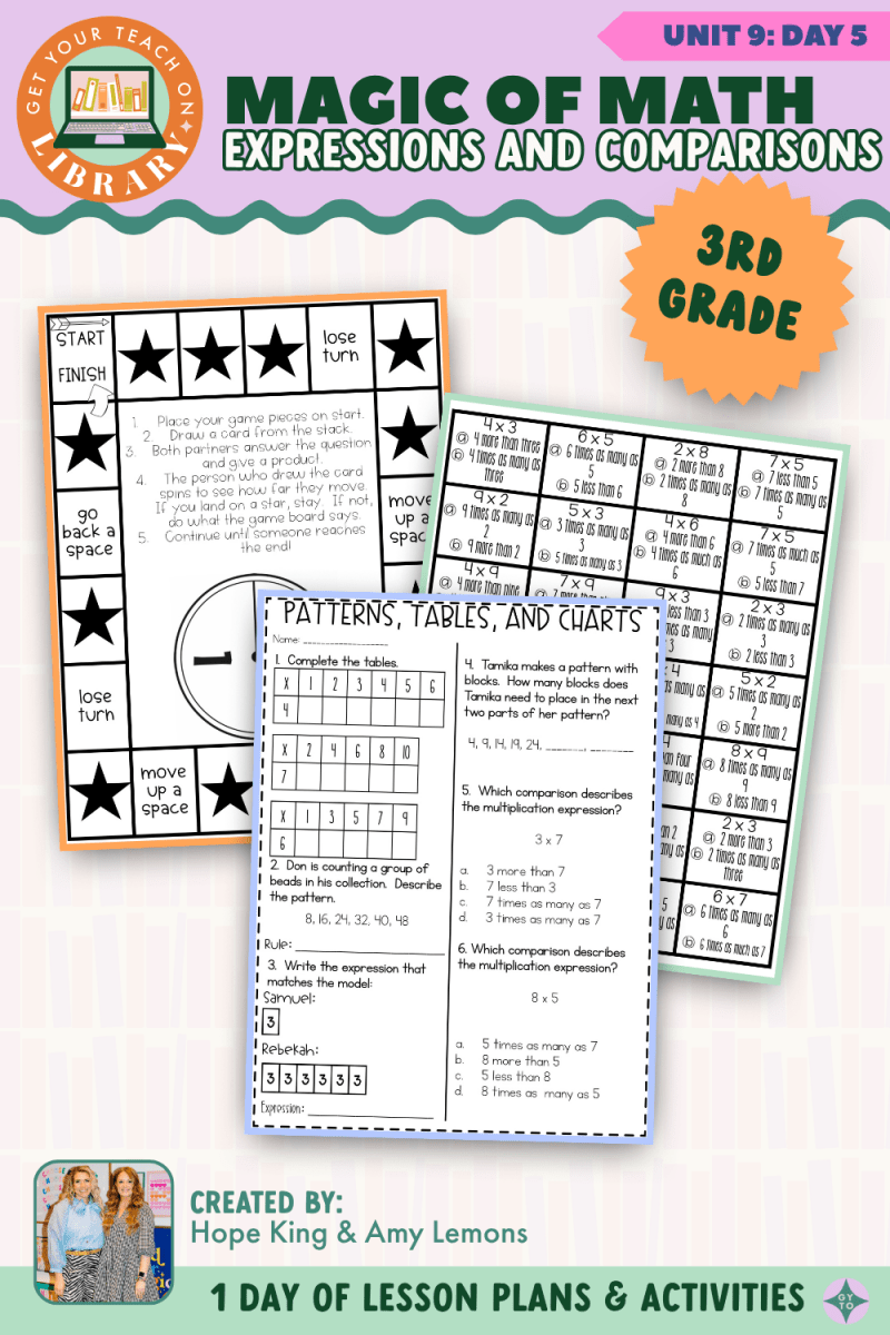 3rd Grade Magic of Math: Unit 9 Day 5 Expressions and Comparisons - Shop GYTO - Get Your Teach On