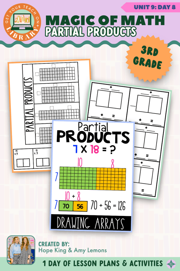 3rd Grade Magic of Math Unit 9 Day 8: Partial Products – printable math lesson by Hope King, Amy Lemons and Get Your Teach On