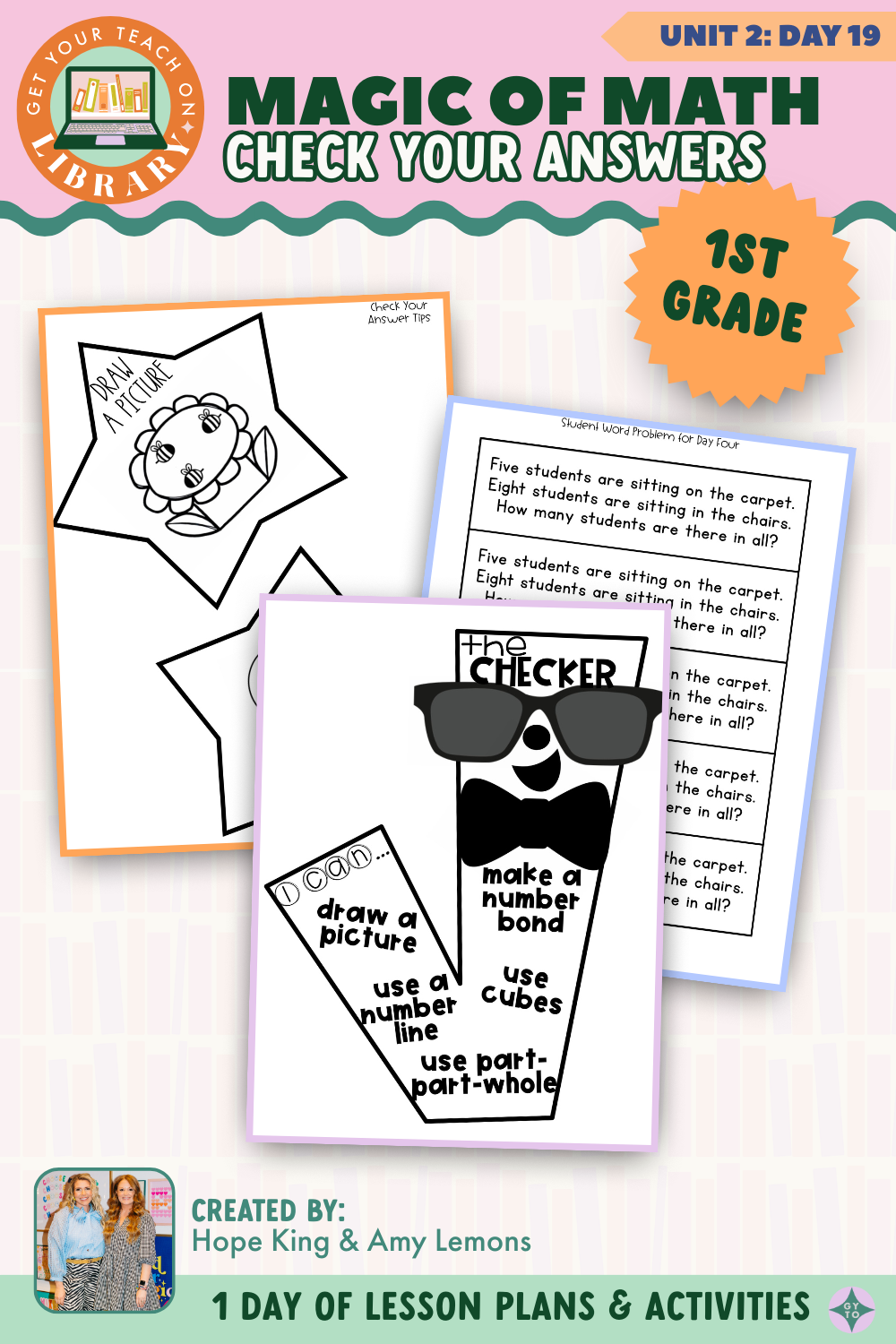 1st Grade Magic of Math: Unit 2 Day 19 Check Your Answers
