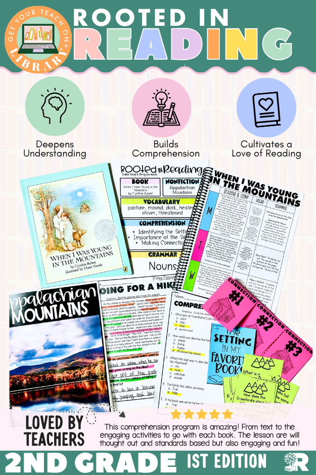 2nd Grade Rooted in Reading Yearlong Bundle | Read Aloud Lessons for Comprehension, Grammar & Vocabulary (1st Edition)