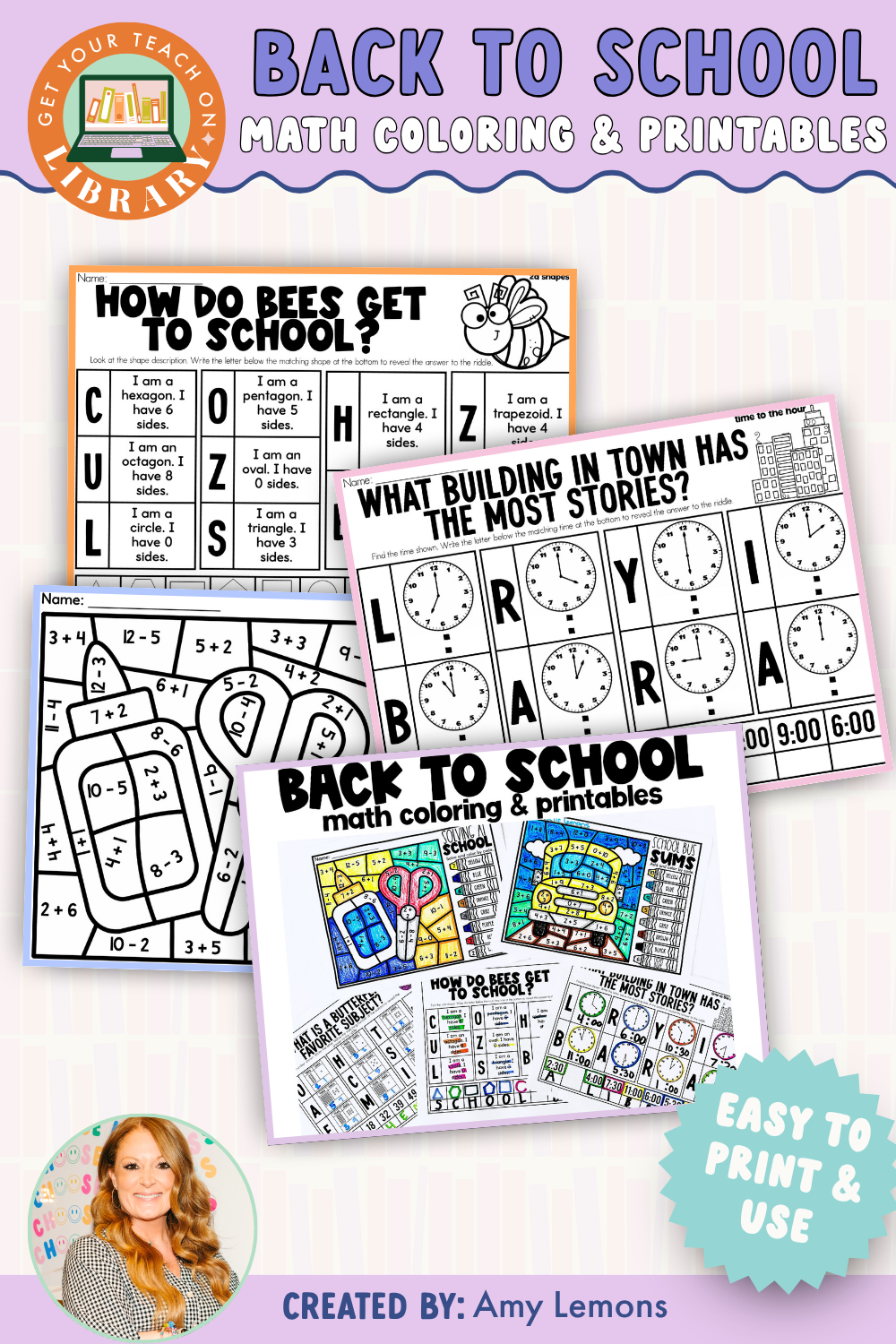 Back to School Activity: Math Coloring and Riddles