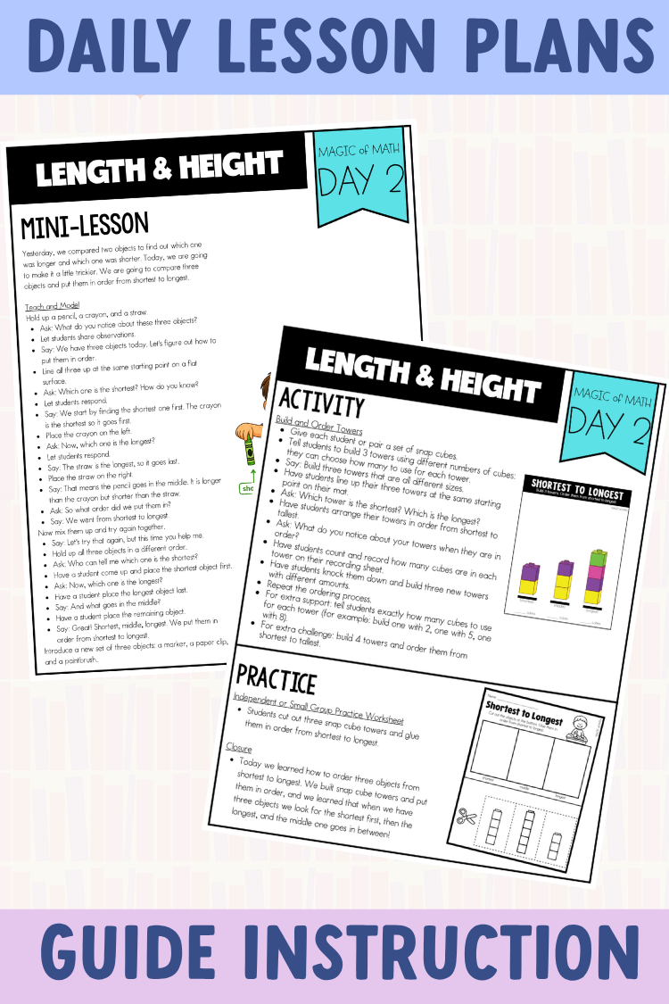 Kindergarten Magic of Math: Measuring Length and Height, Measuring Weight, and Capacity