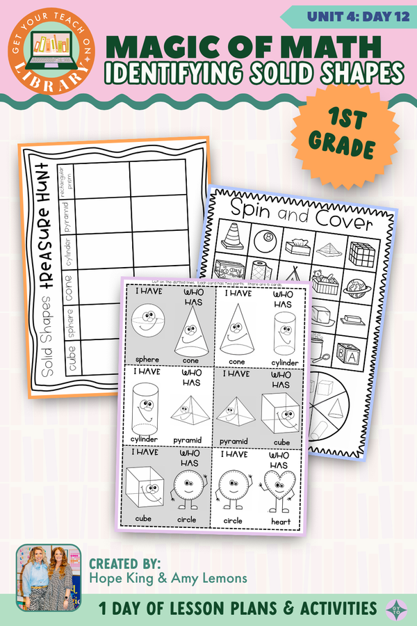 1st Grade Magic of Math Unit 4 Day 12: Identifying Solid Shapes by Hope King, Amy Lemons and Get Your Teach On