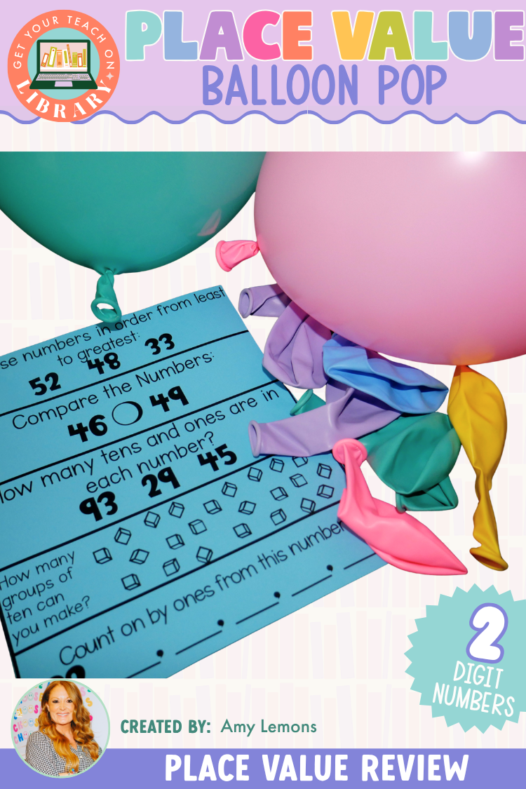Two-Digit Place Value Party Review Game: Balloon Pop