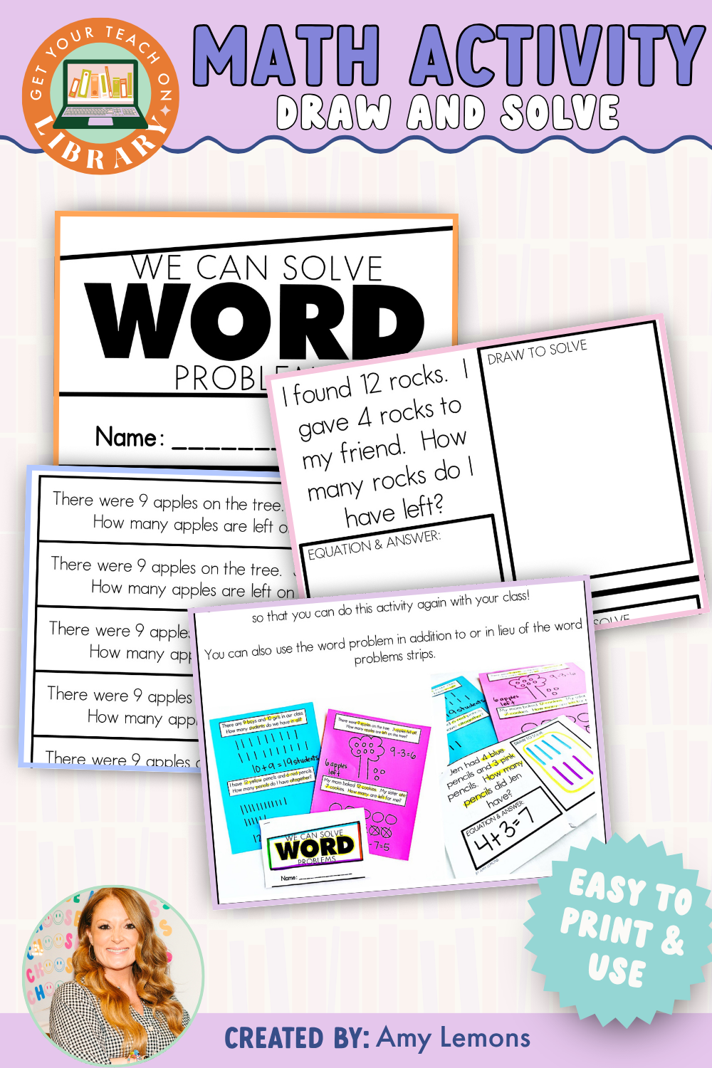 Back to School Math Activity: Draw and Solve
