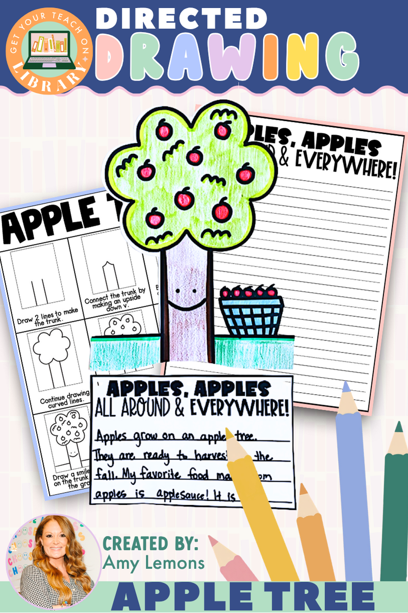 Directed Drawing: Apple Tree with Writing Pages