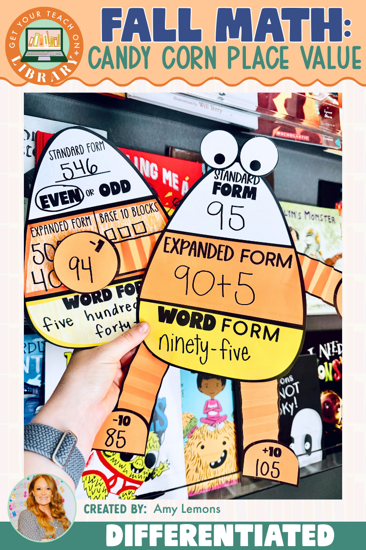 Candy Corn Place Value Craft | 2-Digit,  3-Digit, 4-Digit Numbers