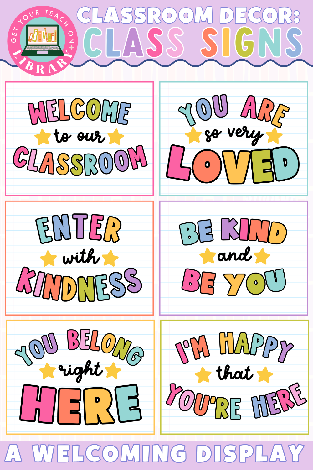 GYTO Classroom Decor: Classroom Signs | Welcome Signs | Bright Classroom Decor
