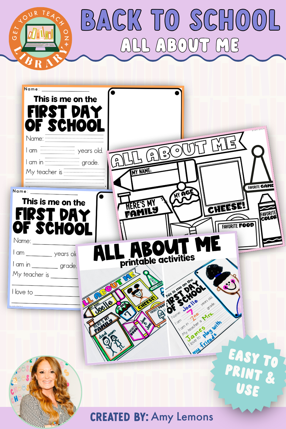Back to School Activity: All About Me