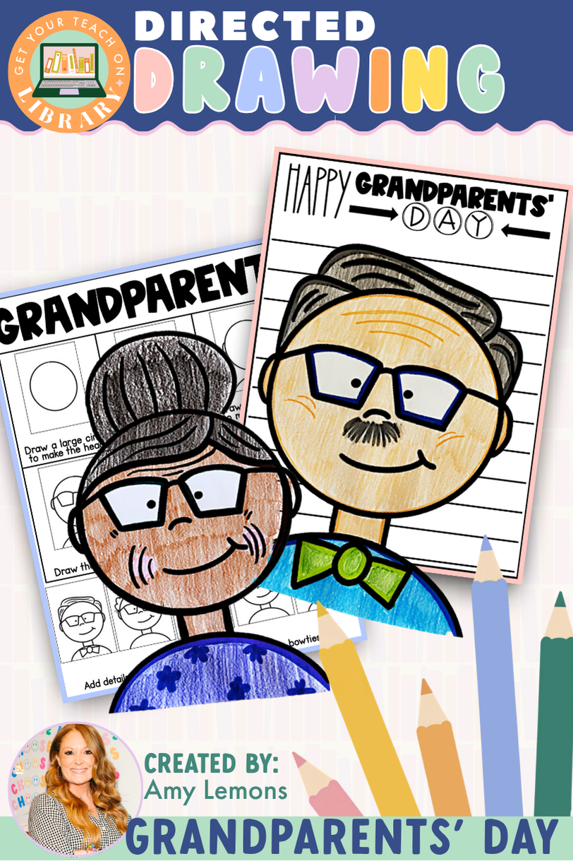 Directed Drawing: Grandparents' Day with Writing Pages