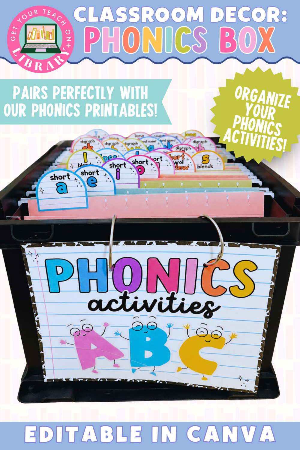 GYTO Classroom Decor: Phonics Activities Box | Bright Classroom Decor