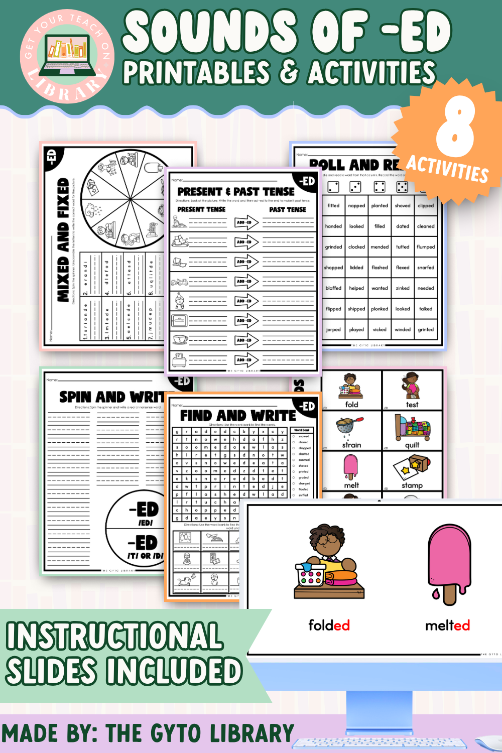 Sounds of -ED Word Practice | Supplemental Phonics Activities for Decoding & Word Work