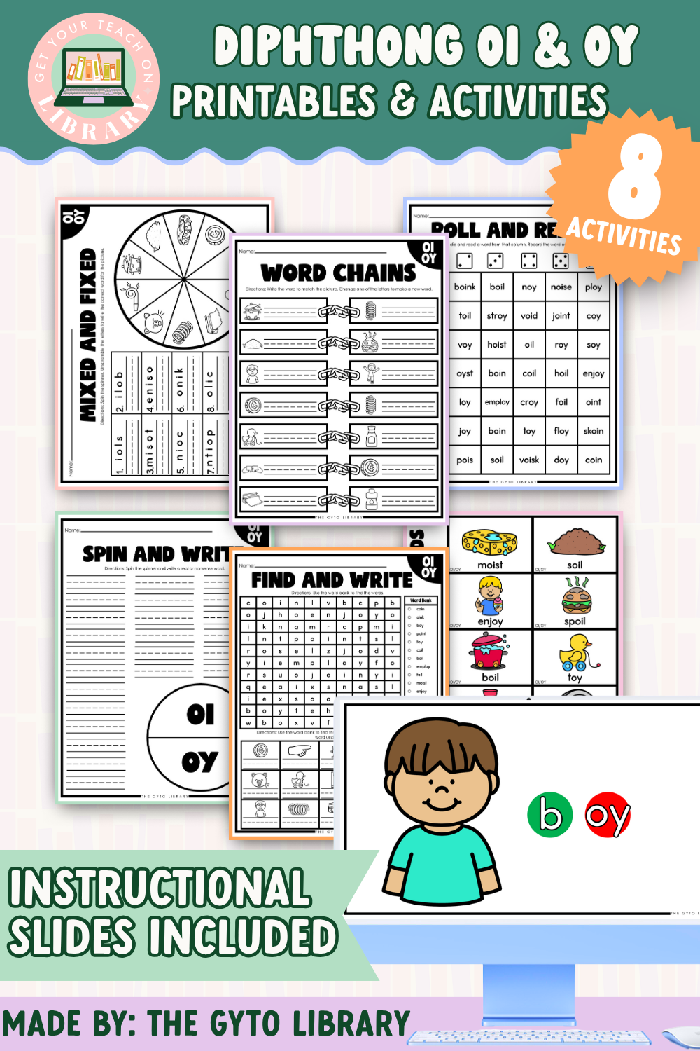 Diphthong: OI & OY Word Work Activities | Supplemental Phonics Practice for Decoding & Fluency