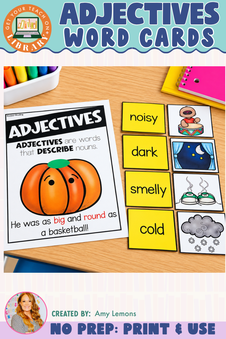 Pumpkin Adjectives Word Cards | Fall Describing Words Activity