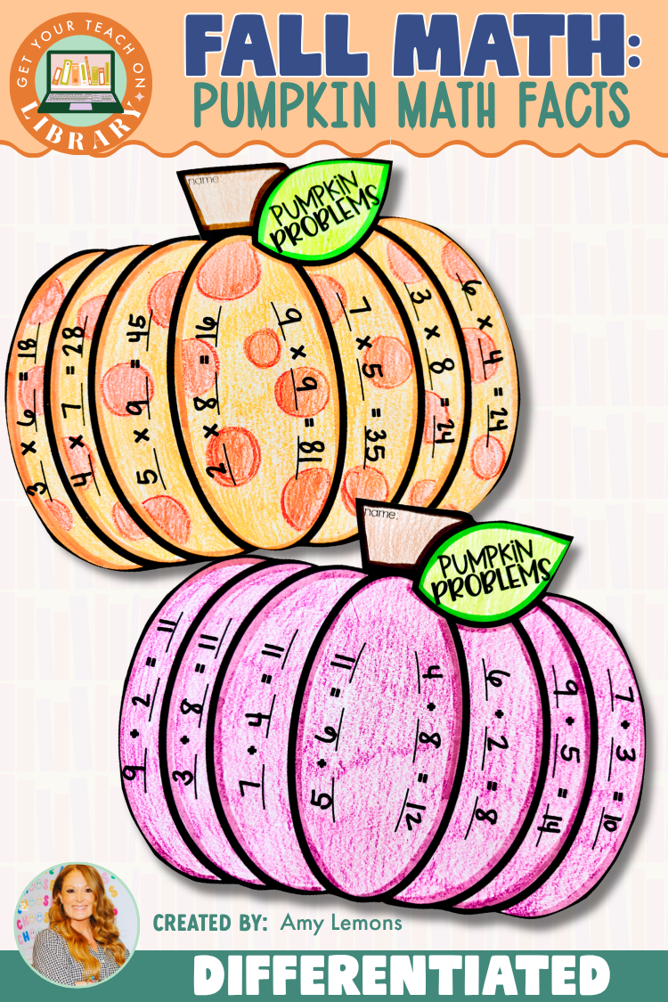 Pumpkin Math Facts | Differentiated Addition, Subtraction, Multiplication, and Division Practice for Fall