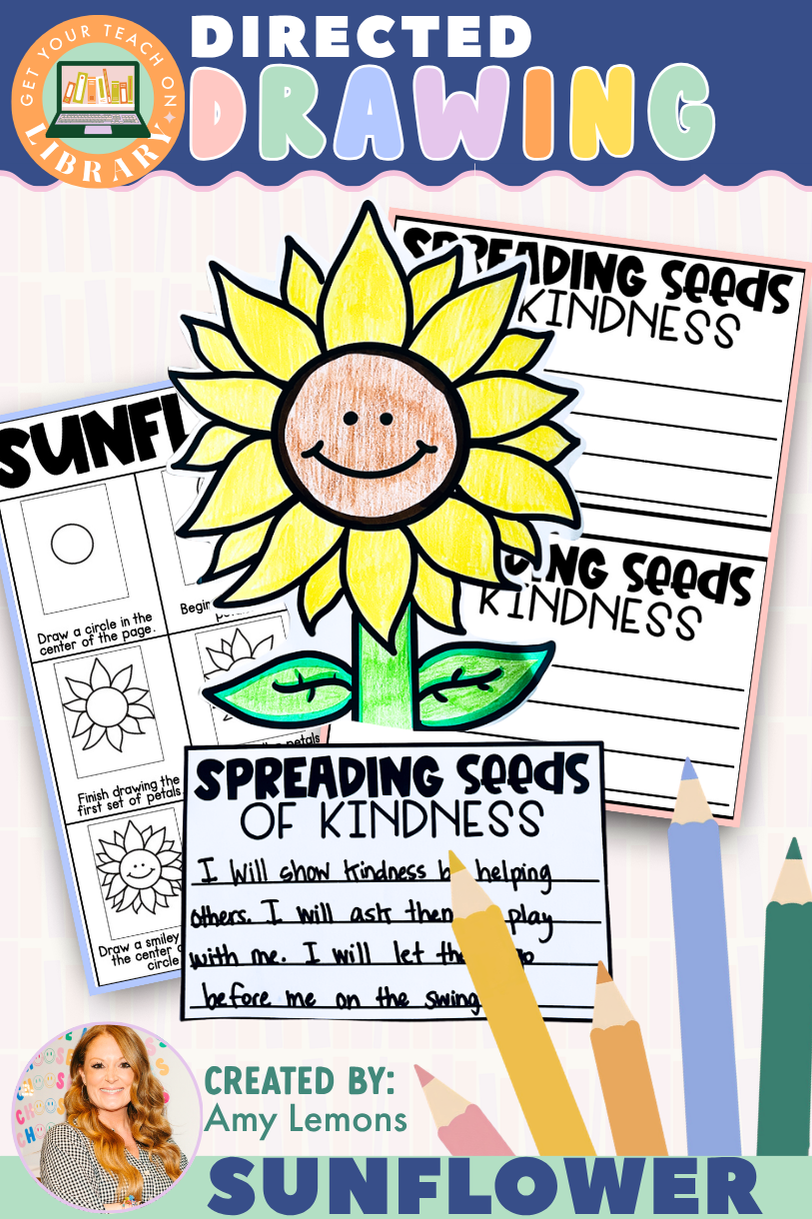 Directed Drawing: Sunflower with Writing Pages