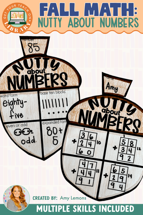 Acorn Math Craft for Fall | Place Value & Fact Fluency Bulletin Board and Autumn Activity - Shop GYTO - Get Your Teach On