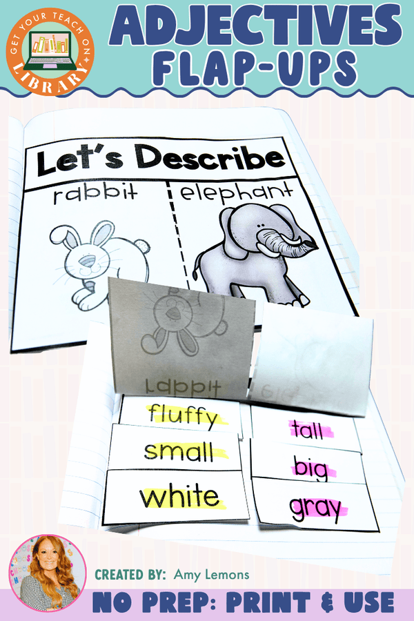 Adjective Flap-Ups | Describing Words Activity with Two Levels - Shop GYTO - Get Your Teach On