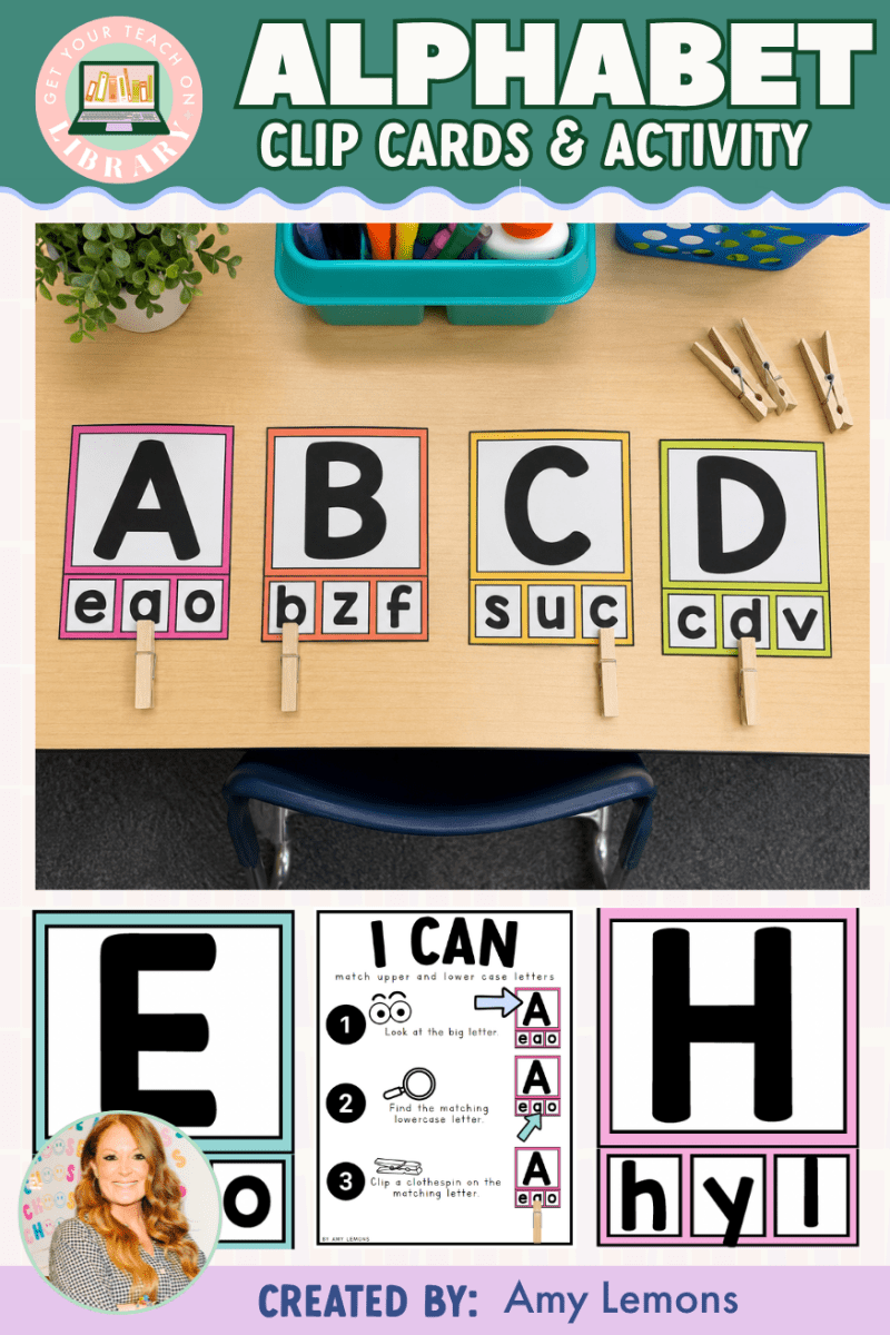 Alphabet Clip Cards: Match Upper and Lower Case Letters - Shop GYTO - Get Your Teach On