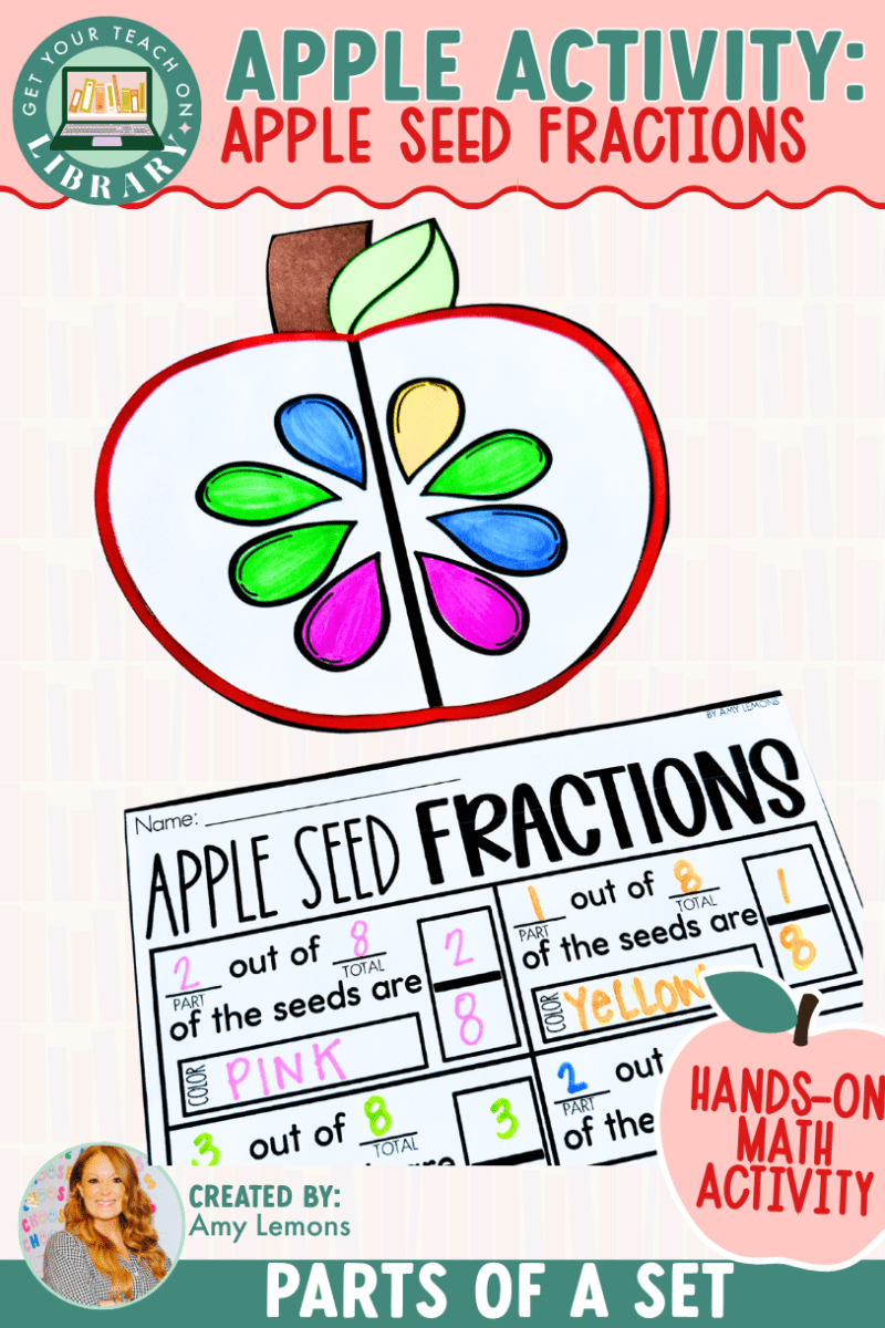 Apple Math Activity: Apple Seed Fractions for Parts of a Set - Shop GYTO - Get Your Teach On