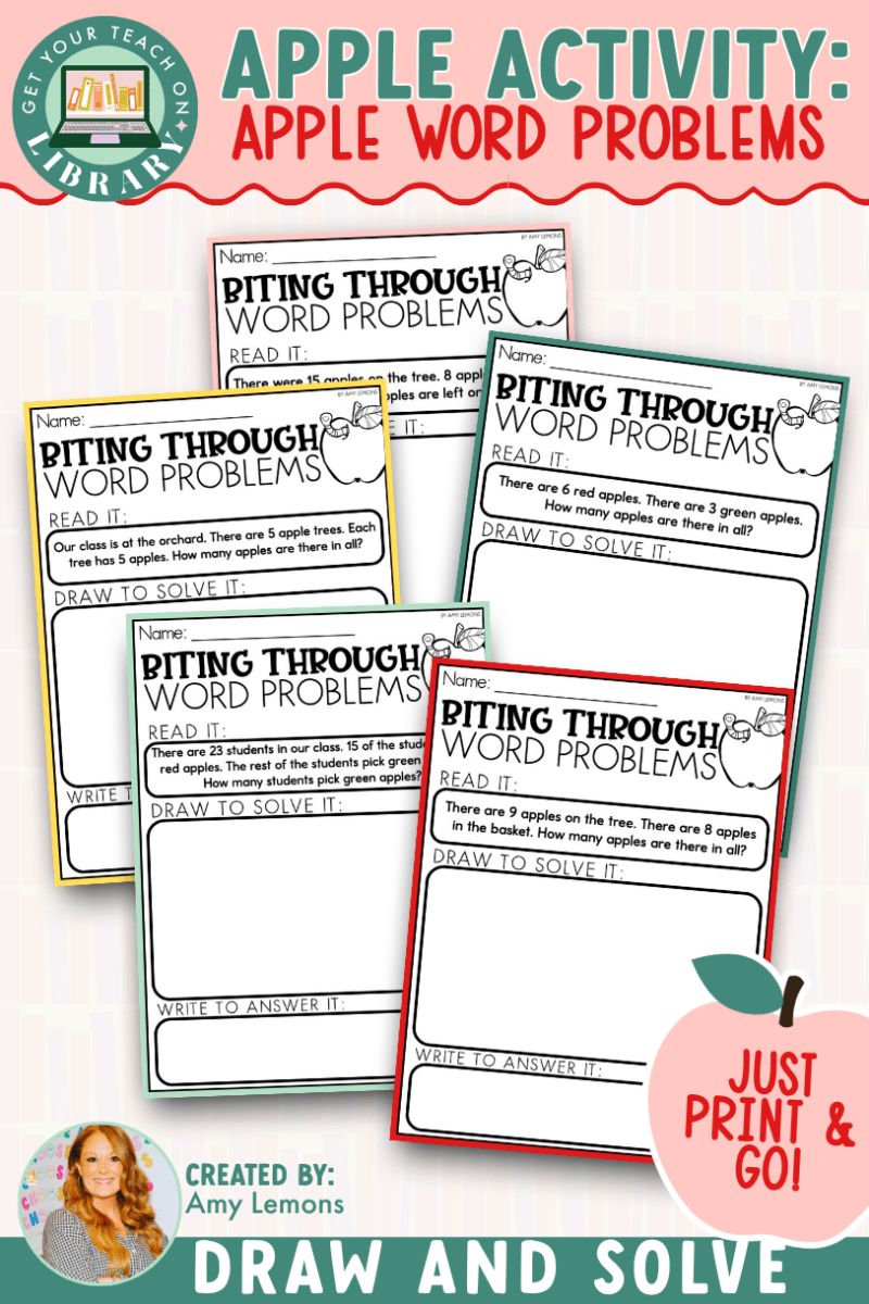 Apple Math Activity: Apple Word Problems - Shop GYTO - Get Your Teach On