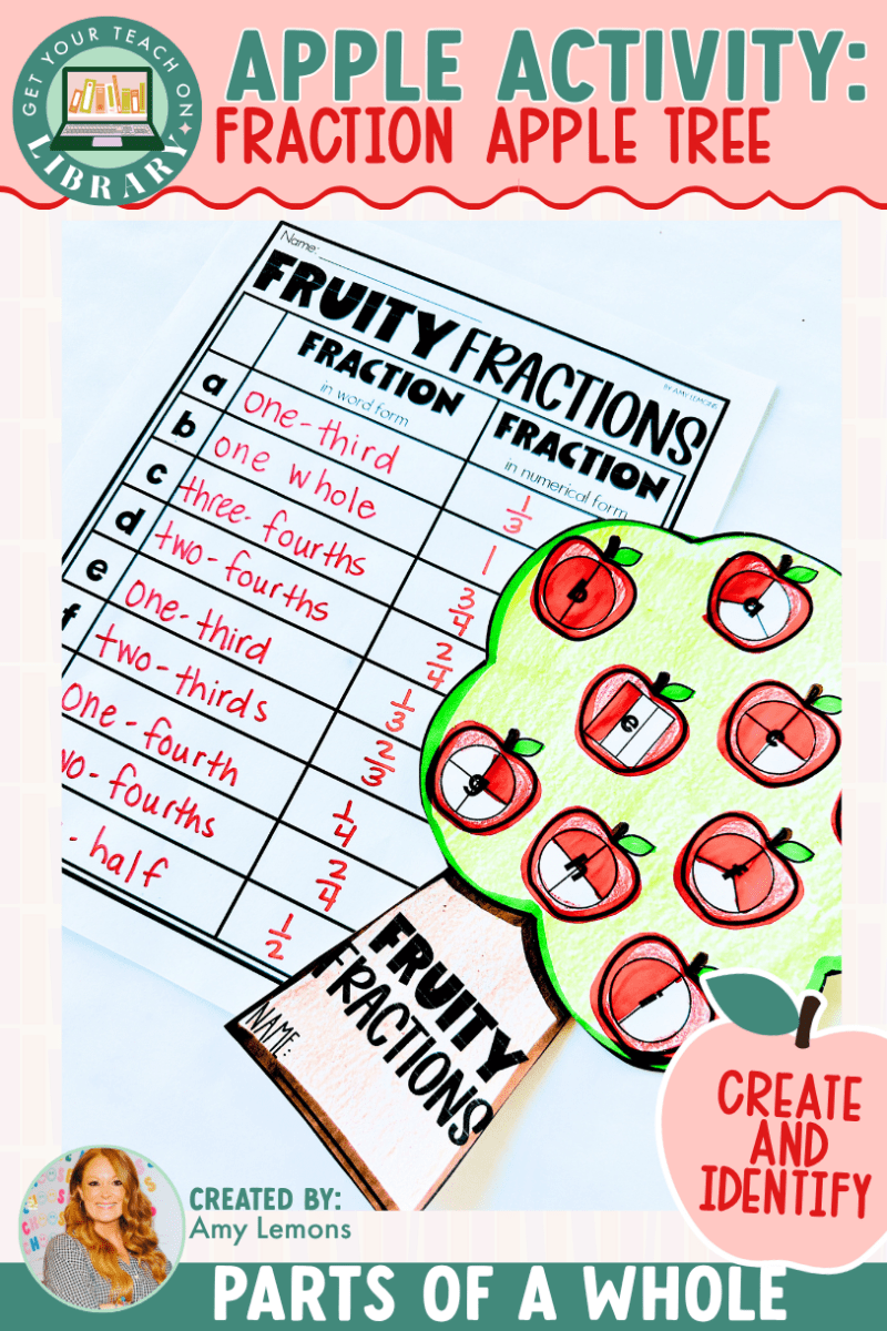 Apple Math Activity: Fraction Apple Trees for Parts of a Whole - Shop GYTO - Get Your Teach On