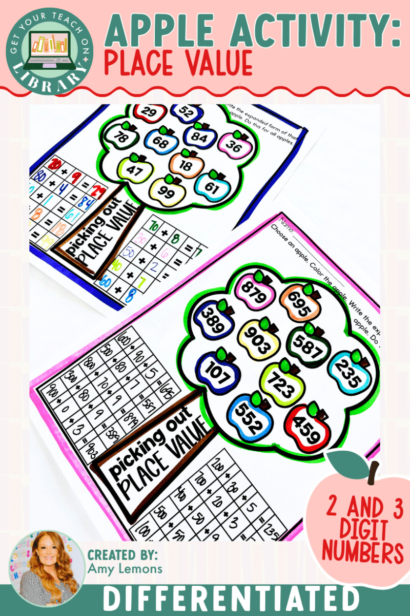Apple Math Activity: Picking Out Place Value | Apple Place Value Activity - Shop GYTO - Get Your Teach On