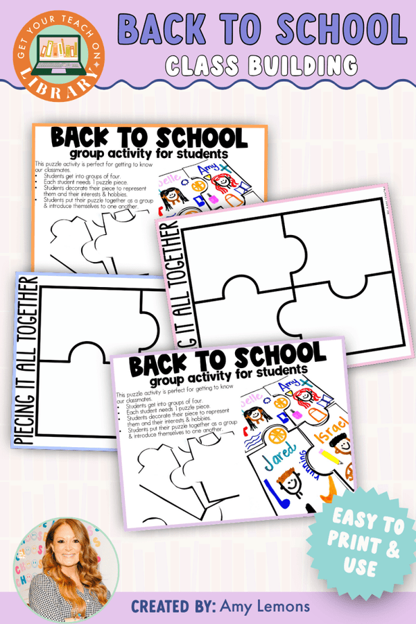 Back to School Activity: Get to Know Your Classmates Puzzle – classroom resource by Amy Lemons and Get Your Teach On