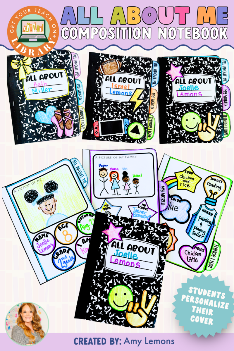 Back to School All About Me Composition Notebook Writing Craft - Shop GYTO - Get Your Teach On