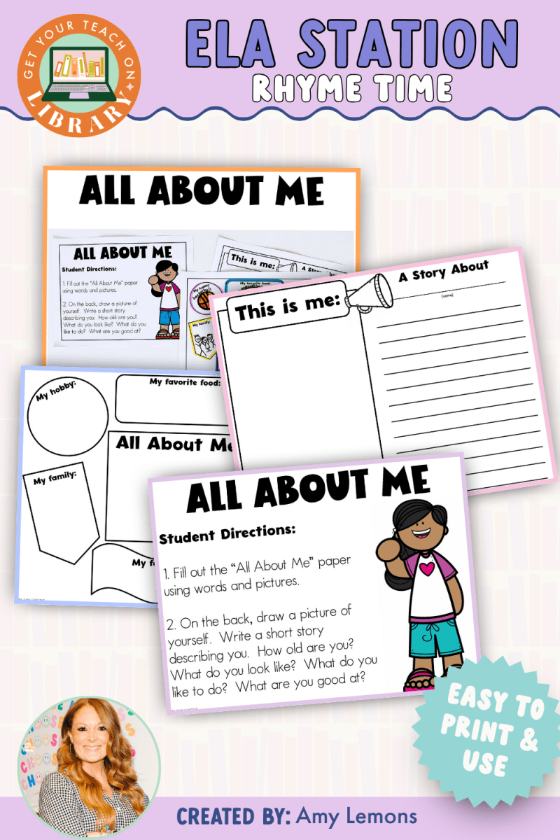 Back to School Writing Station: All About Me - Shop GYTO - Get Your Teach On