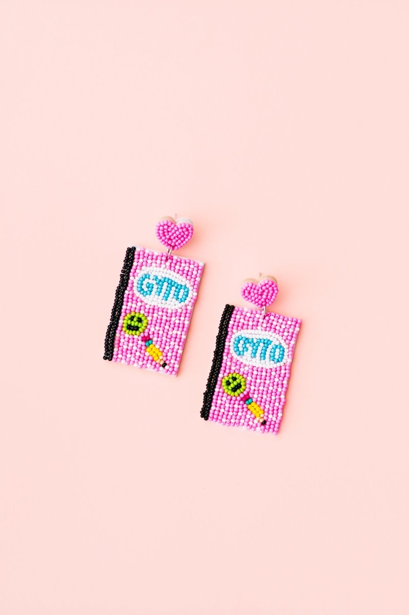 Beaded Composition Earrings - Shop GYTO - Get Your Teach On