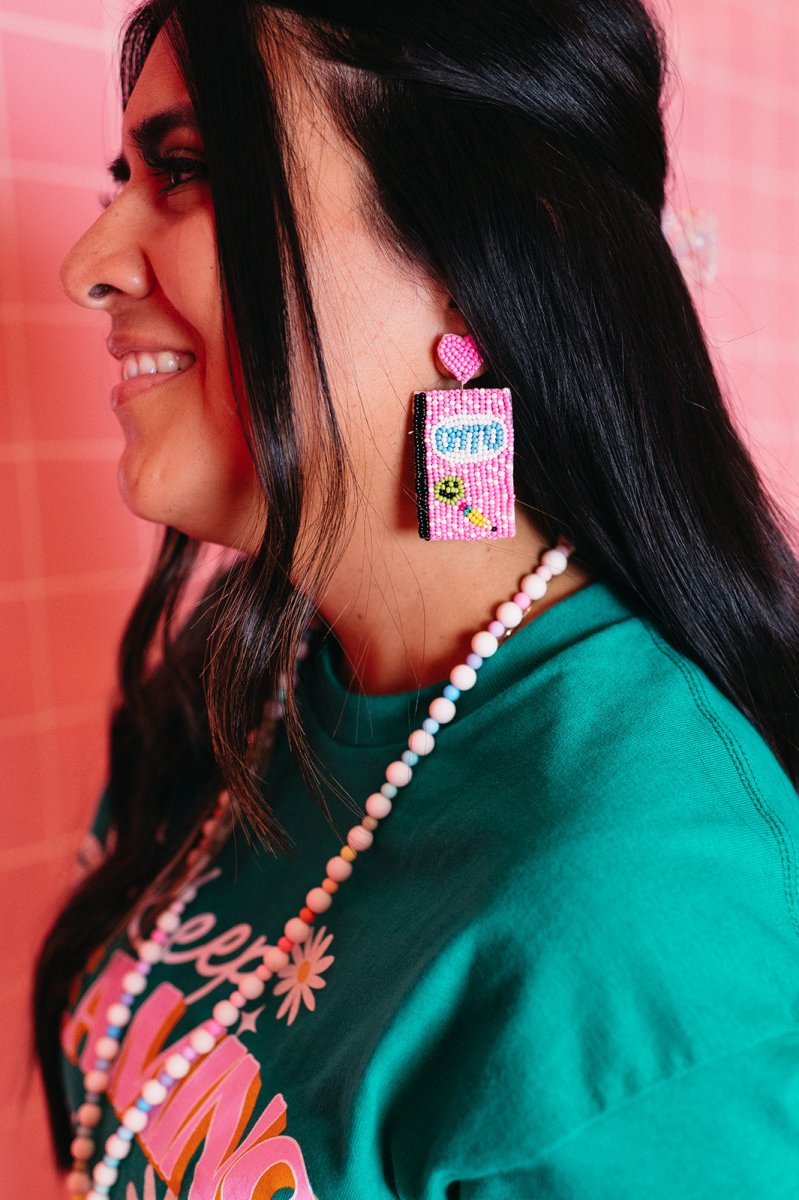 Beaded Composition Earrings - Shop GYTO - Get Your Teach On