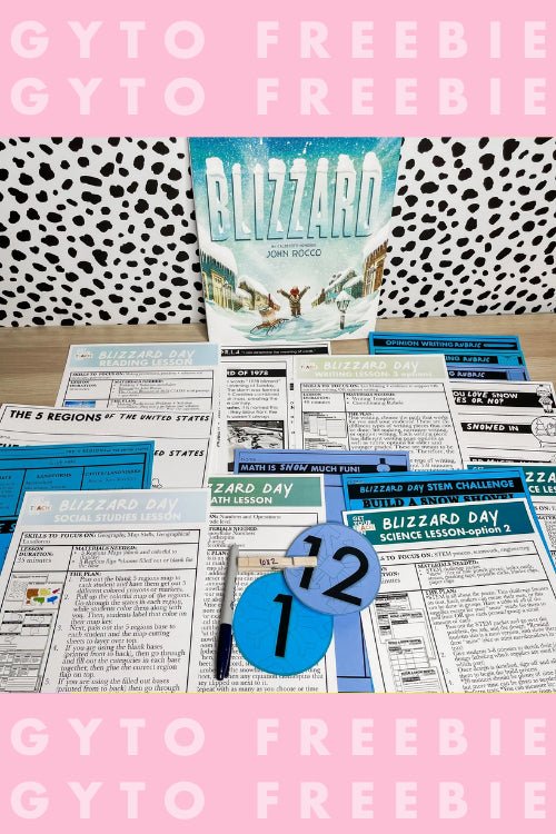 Blizzard Day FREE Cross - Curricular Unit - Shop GYTO - Get Your Teach On