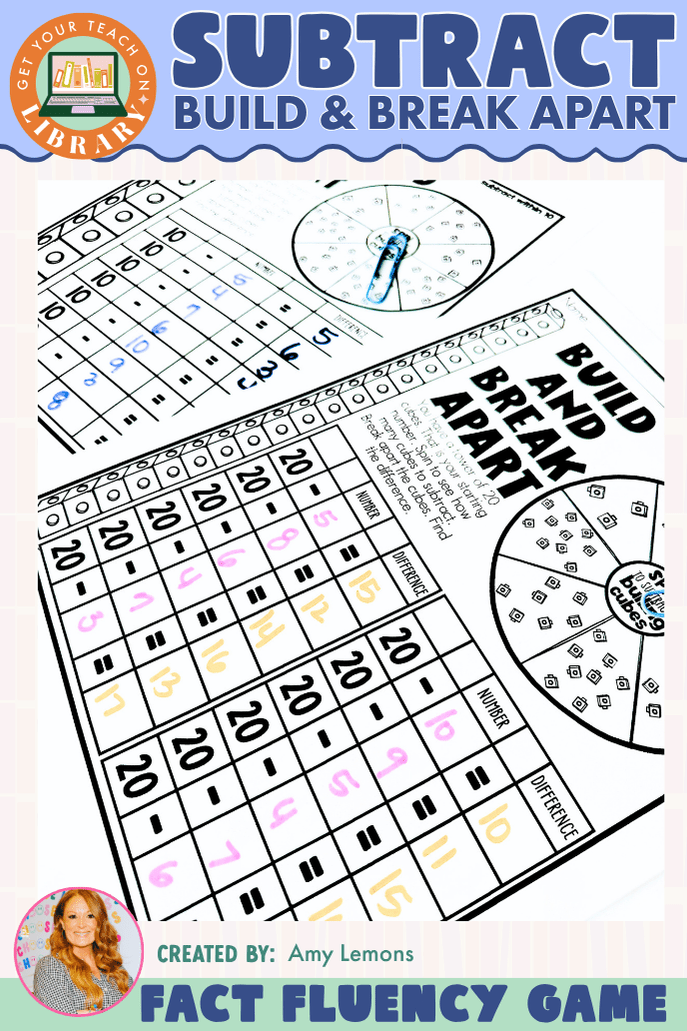 Build and Break Apart Subtraction Game | Hands-On Fact Fluency with Cubes - Shop GYTO - Get Your Teach On