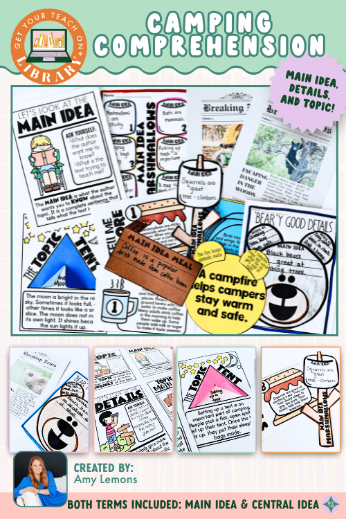 Camping Comprehension: Reading Activities for Main Idea, Topic, and Details - Shop GYTO - Get Your Teach On