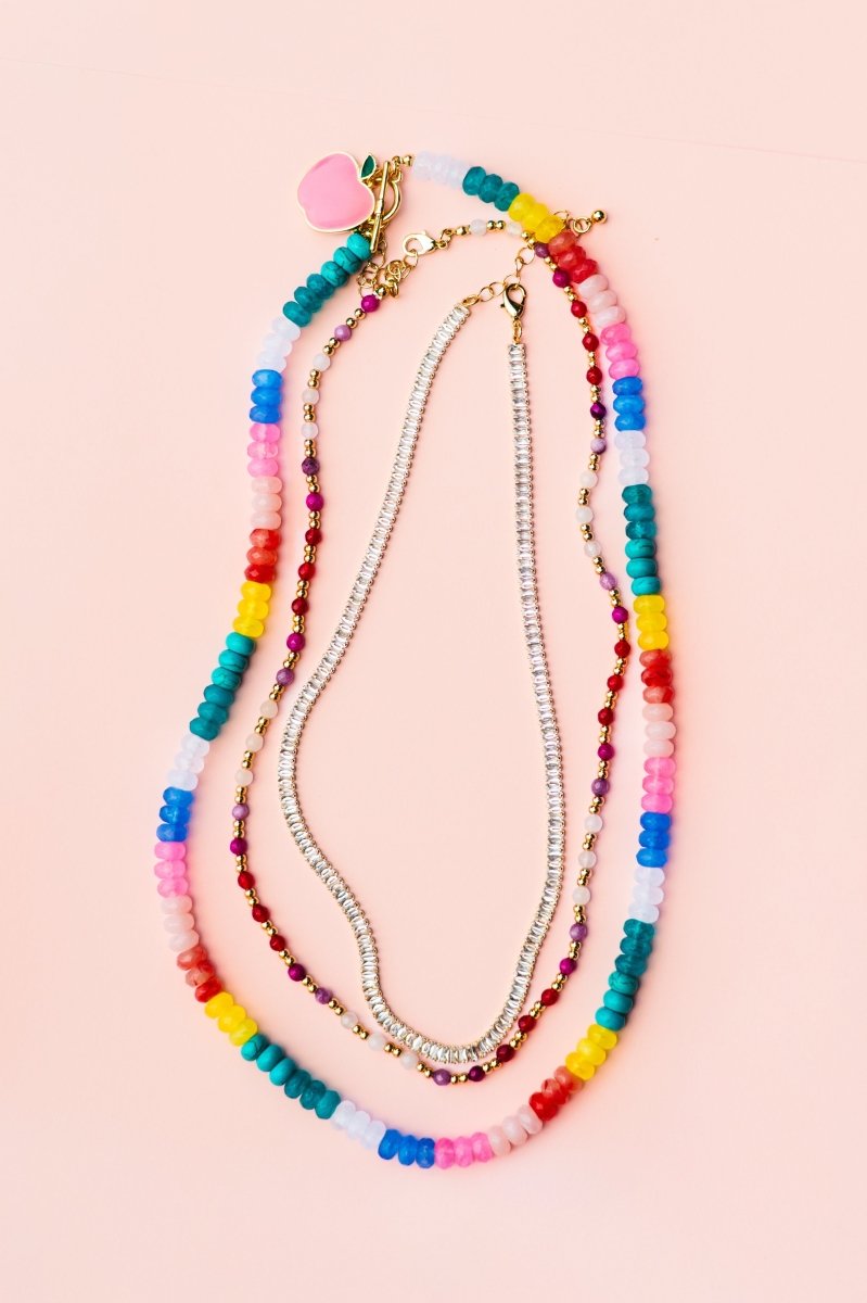 Colorful Beaded Apple Necklace Set - Shop GYTO - Get Your Teach On