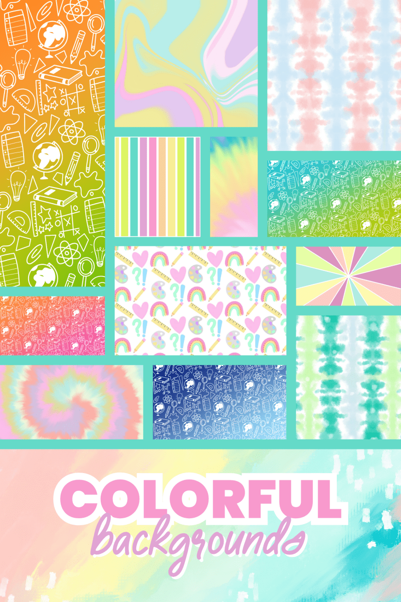 Colorful Classroom Backgrounds Collection – digital classroom backgrounds and decor by Get Your Teach On