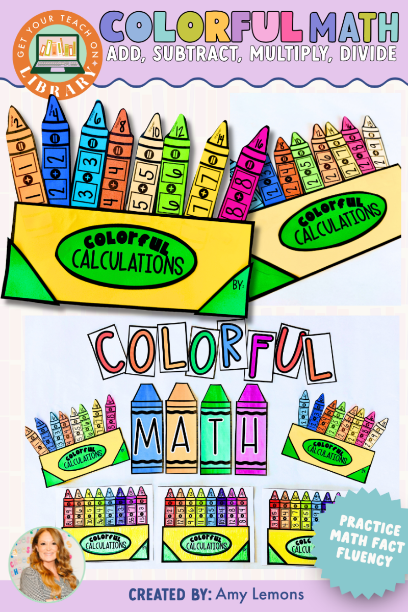 Colorful Math Facts: A Crayon Box Match Craft for Addition, Subtraction, Multiplication, and Division - Shop GYTO - Get Your Teach On