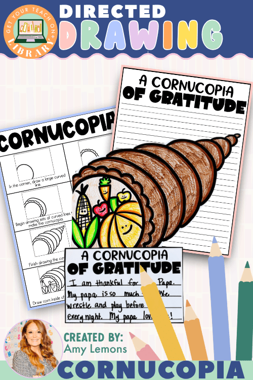Cornucopia Directed Drawing & Gratitude Writing Activity | Thanksgiving - Shop GYTO - Get Your Teach On